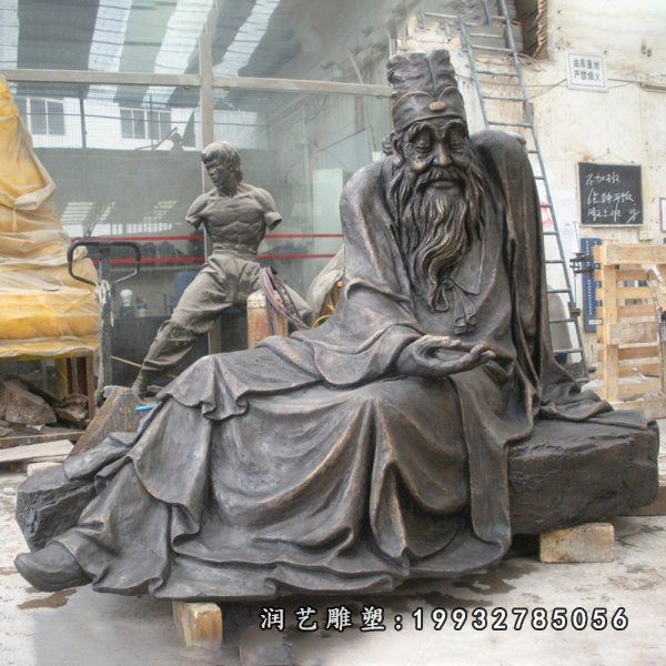 学校人物张仲景铜雕