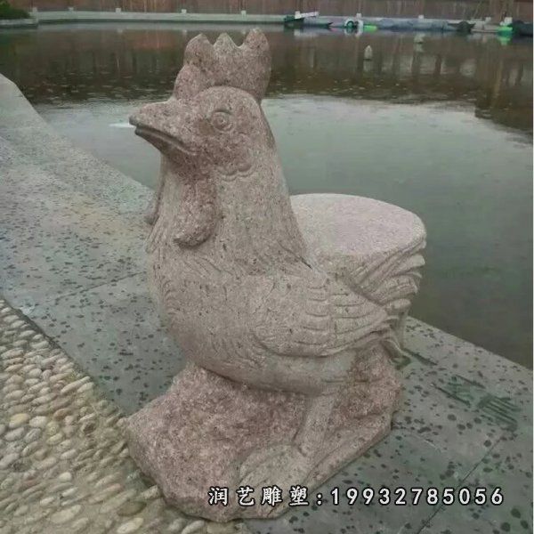 鸡动物步行街石雕