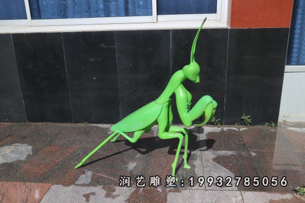 学校玻璃钢螳螂动物雕塑