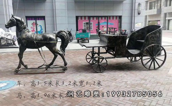 街道景观马车铜雕