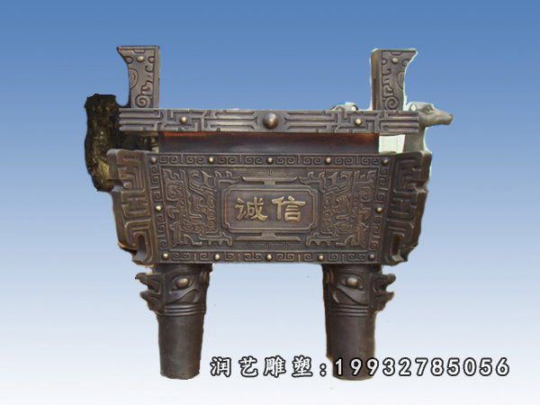 步行街景观鼎铜雕