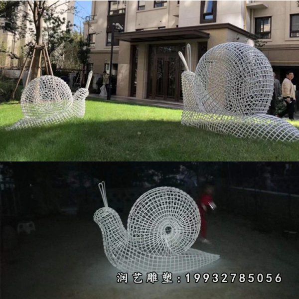 公园不锈钢动物蜗牛雕塑