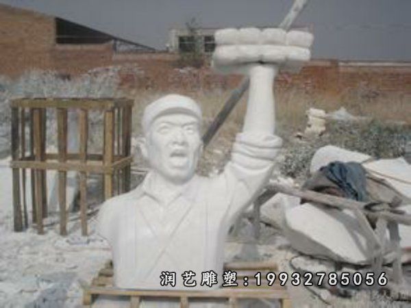 董存瑞人物花园石雕