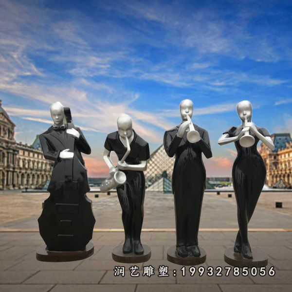 企业玻璃钢音乐人雕塑