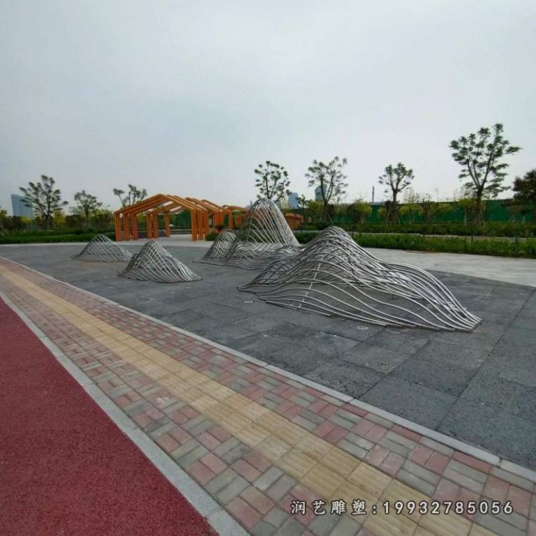 公园园林不锈钢假山景观雕塑