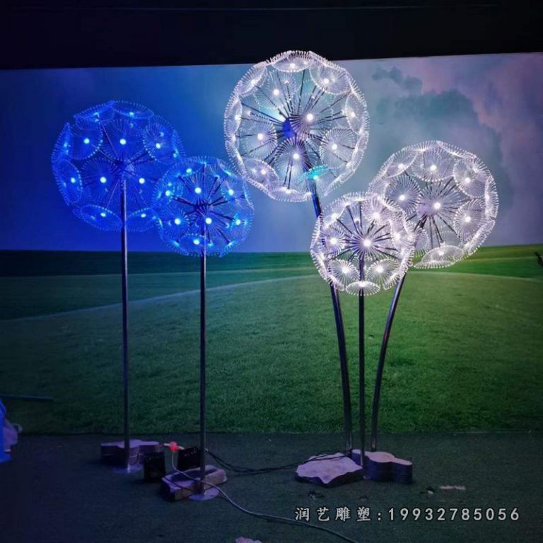 企业公司不锈钢蒲公英景观雕塑