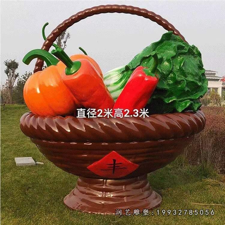 商场玻璃钢果篮景观雕塑