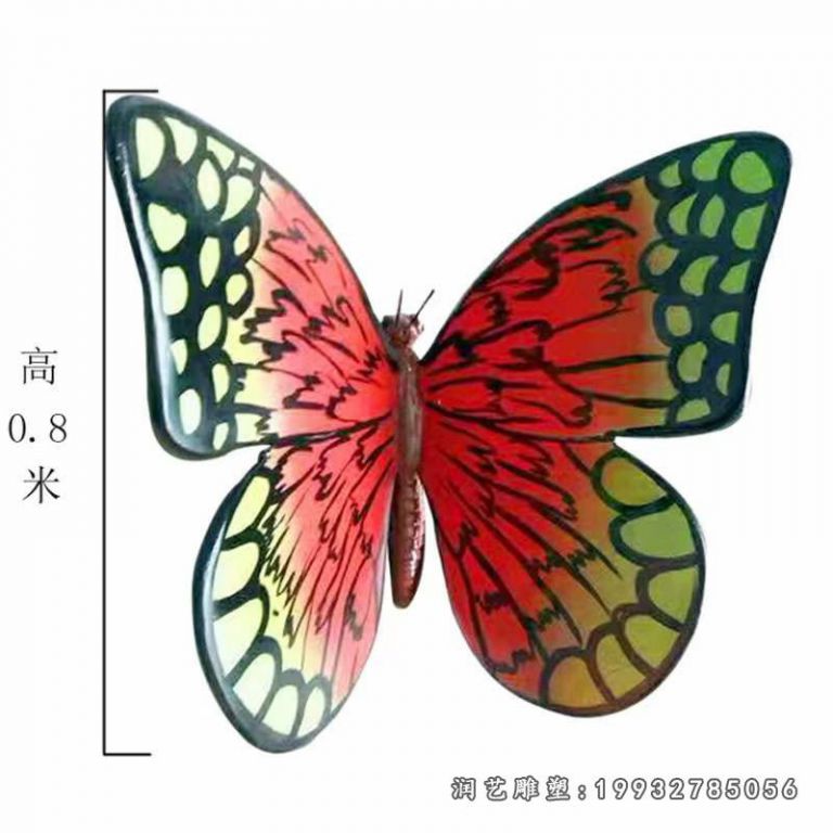 企业玻璃钢蝴蝶动物雕塑