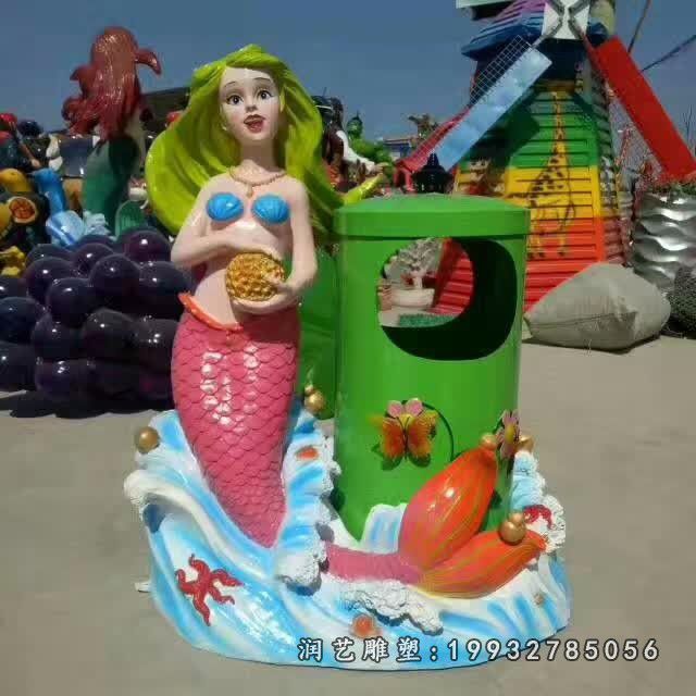 商场玻璃钢卡通垃圾桶景观雕塑