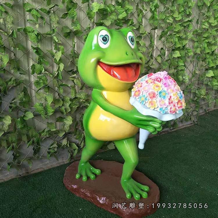 玻璃钢青蛙园林雕塑