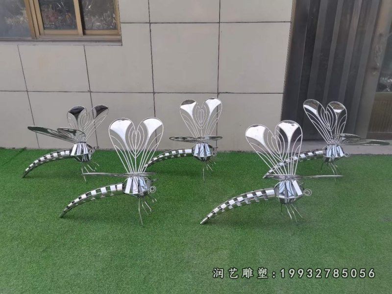 不锈钢蜻蜓学校雕塑