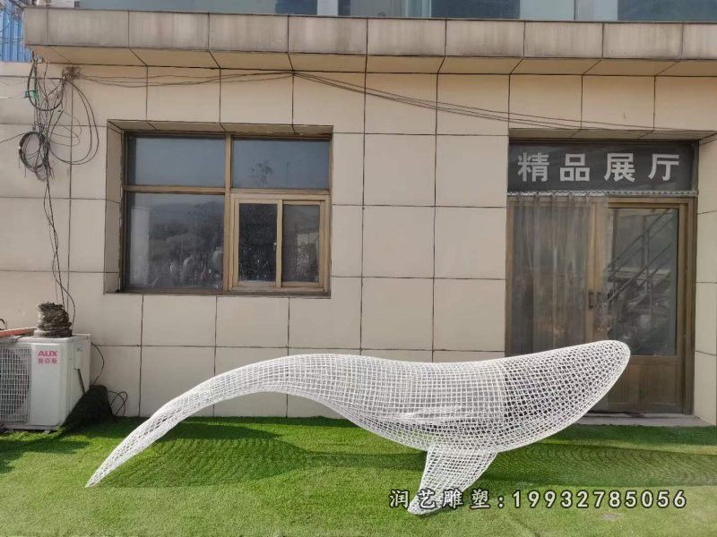 学校不锈钢动物鲸鱼雕塑